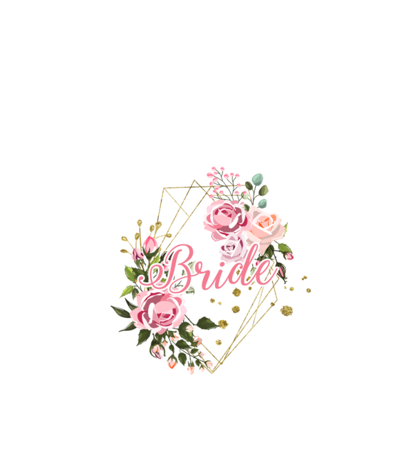 BRIDE roses floral model alb pe tricou