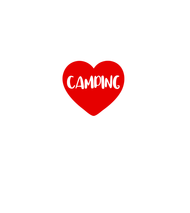 Camping heart model alb pe tricou