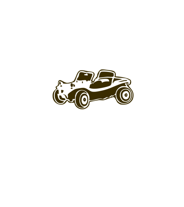 Buggy model alb pe tricou