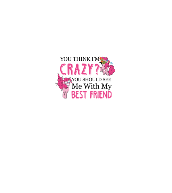 Crazy Friend Unicorn model alb pe tricou