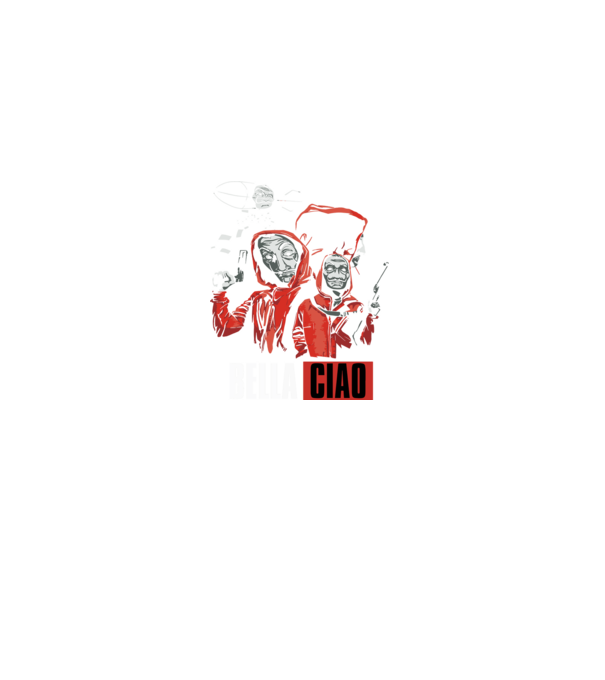 bella ciao money heist model negru pe tricou