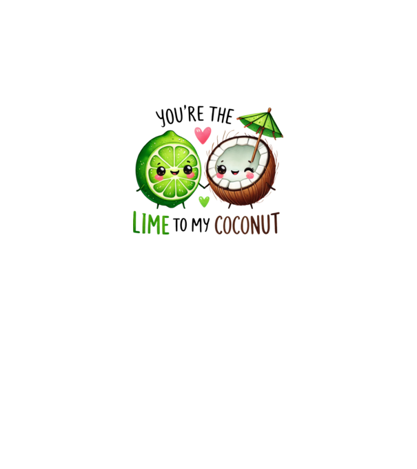 Lime to my Coconut model alb pe tricou