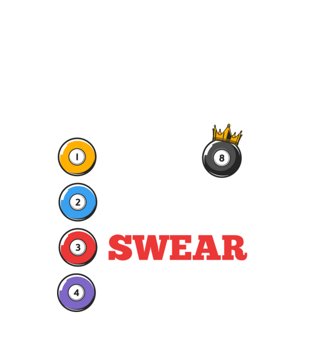 Aim swear shoot repeat - biliard v2 model negru pe tricou