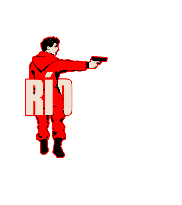 rio la casa de papel model negru pe tricou