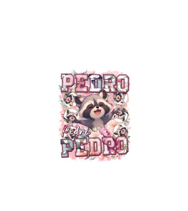 Girly Pedro model alb pe tricou