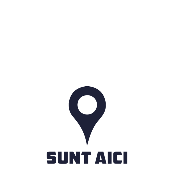 Sunt Aici model alb pe tricou