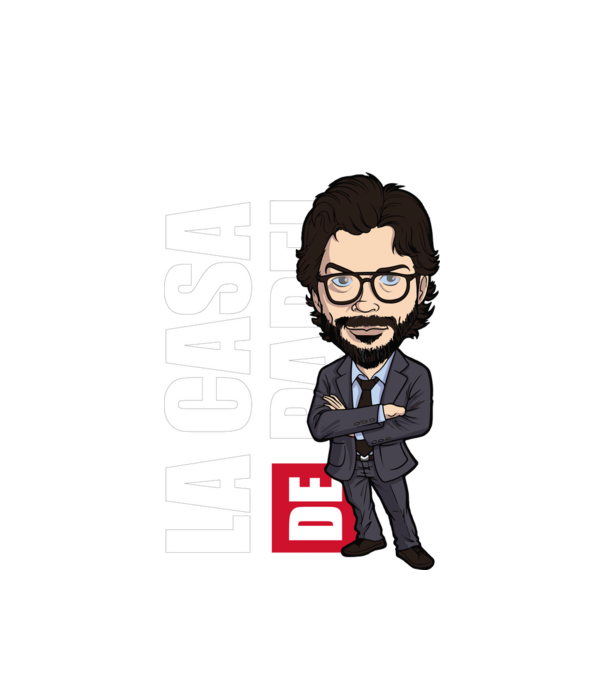 la cas de papel professor model alb pe tricou