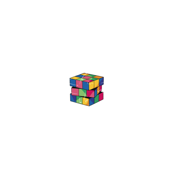 Rubik cube what part model negru pe tricou