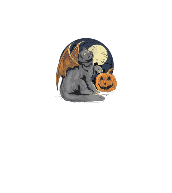Halloween cica model gri pe tricou