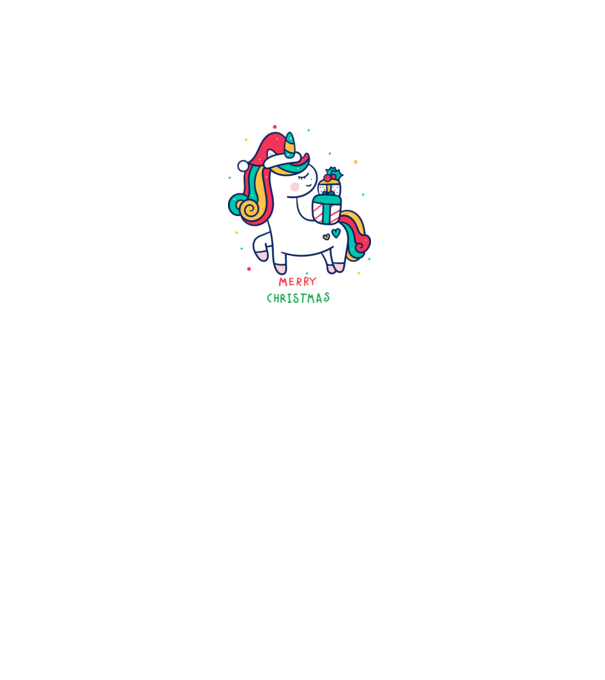 merry christmas unicorn model negru pe tricou