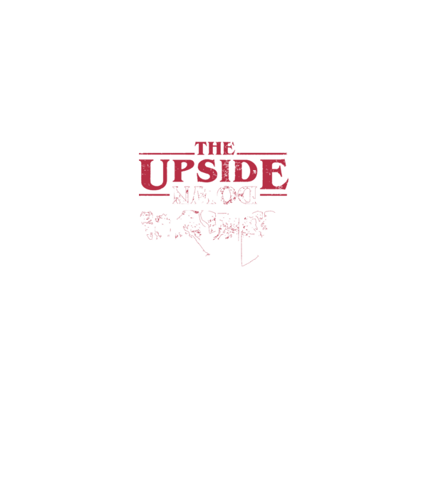 the upside down logo model negru pe tricou