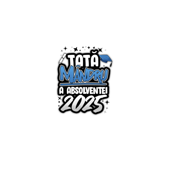 Tată MÂNDRU a absolventei model alb pe tricou