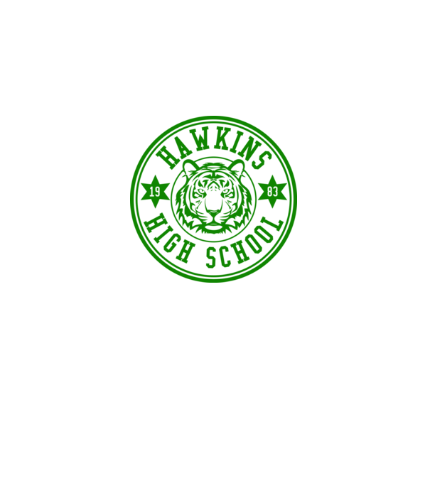 hawkins high school model alb pe tricou