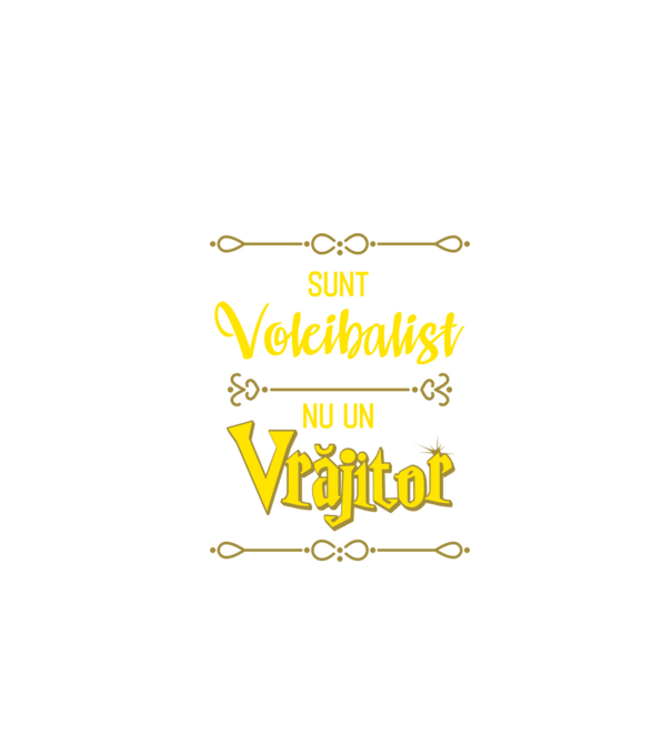 sunt voleibalist, nu un vrăjitor model negru pe tricou