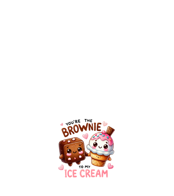Brownie to my Ice Cream model roz deschis pe tricou
