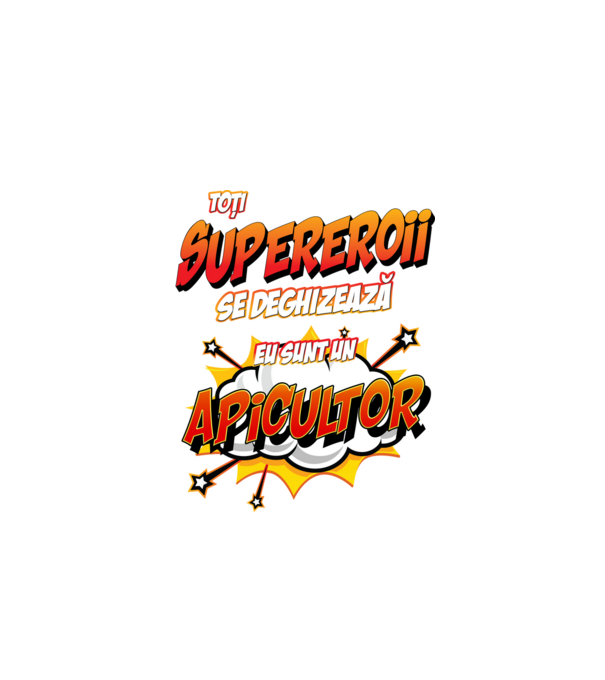 Toți supereroii se deghizează, eu sunt un apicultor model alb pe tricou
