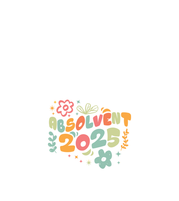 Absolventa 2025 model negru pe tricou