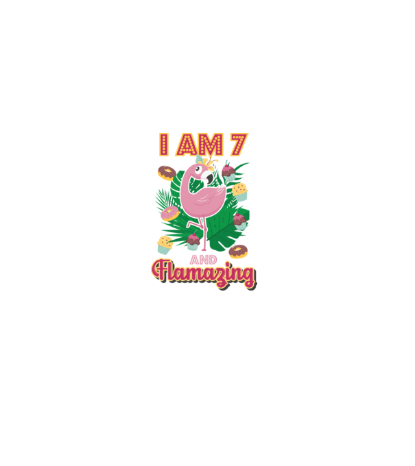 FLAMAZING Birthday 7 Years old model alb pe tricou