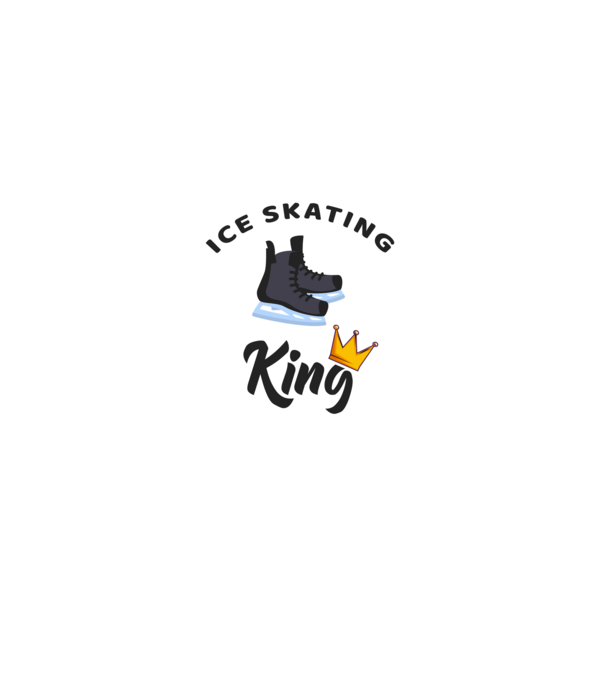 Ice skatin King model negru pe tricou