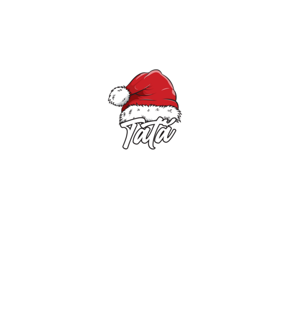tată Santa Hat model negru pe tricou
