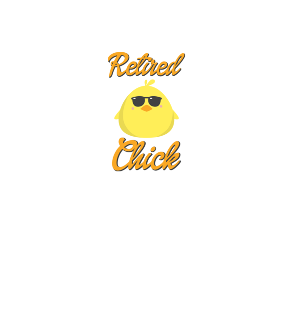Retired chick model alb pe tricou