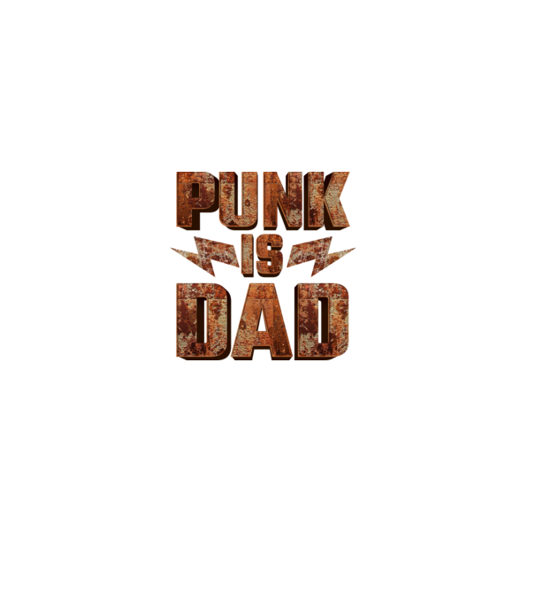 PUNK IS DAD model negru pe tricou