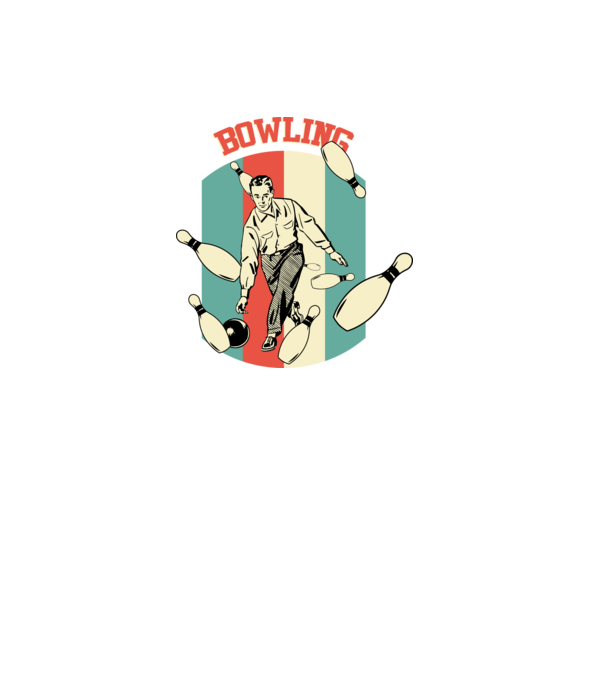 Retro Bowling model galben pe tricou