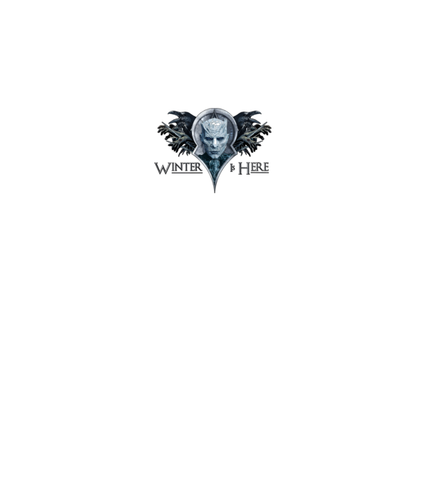 Winter is Here model negru pe tricou