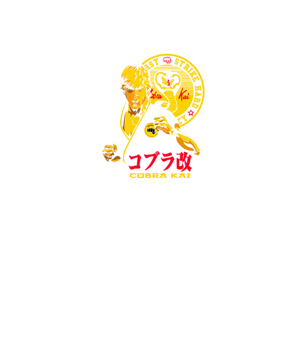 cobra kai poster model negru pe tricou