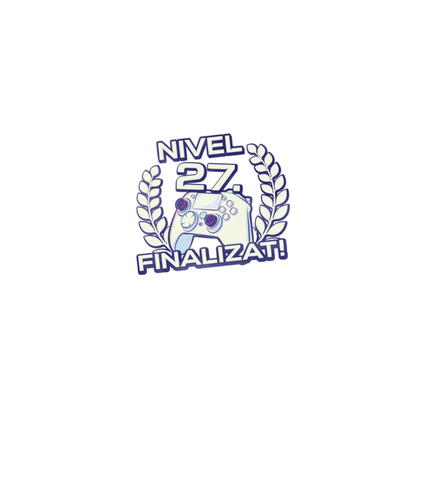 Nivel 27 finalizat! model negru pe tricou