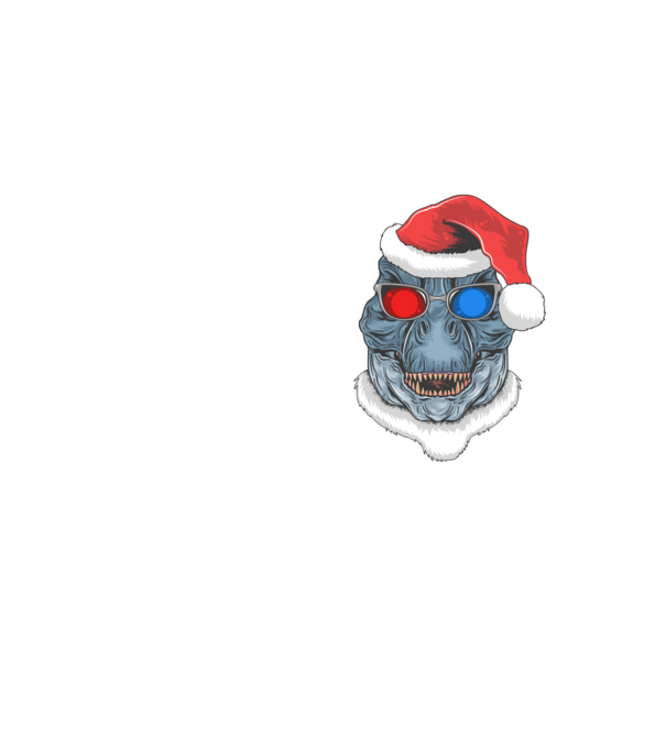 Santasaurus Rex model galben neon pe tricou