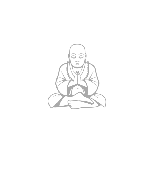 monk outline model negru pe tricou