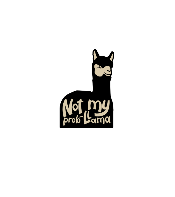 Not my problama model alb pe tricou