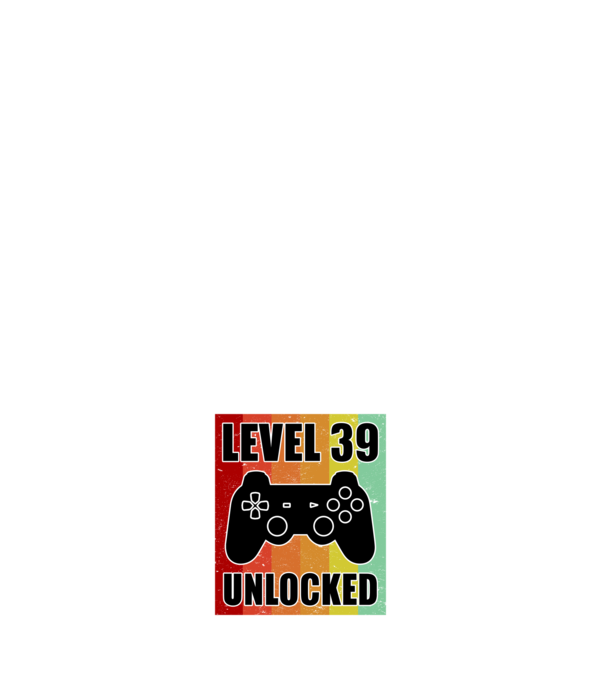 level 39 unlocked retro gamer model negru pe tricou