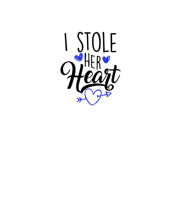 Cuplu I stole her heart model alb pe tricou