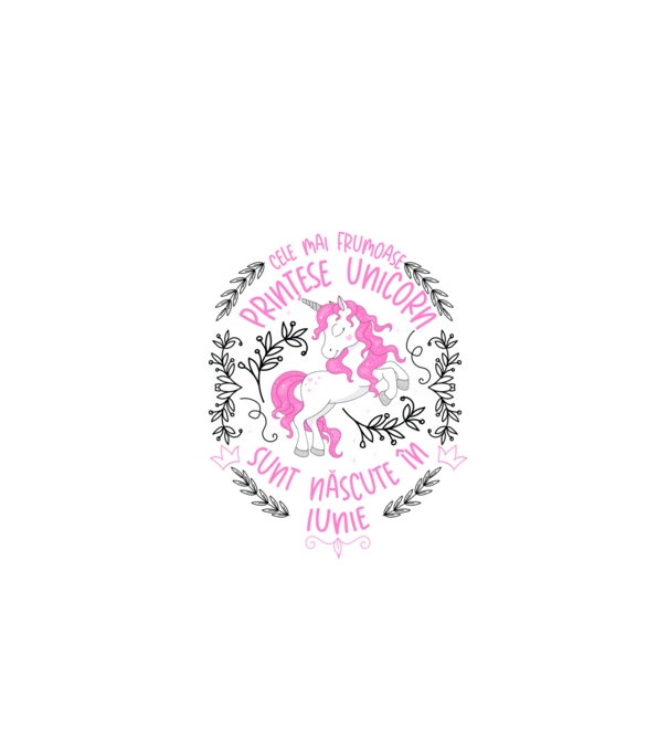 Cele mai frumoase prințese unicorn sunt născute în Iunie model alb pe tricou