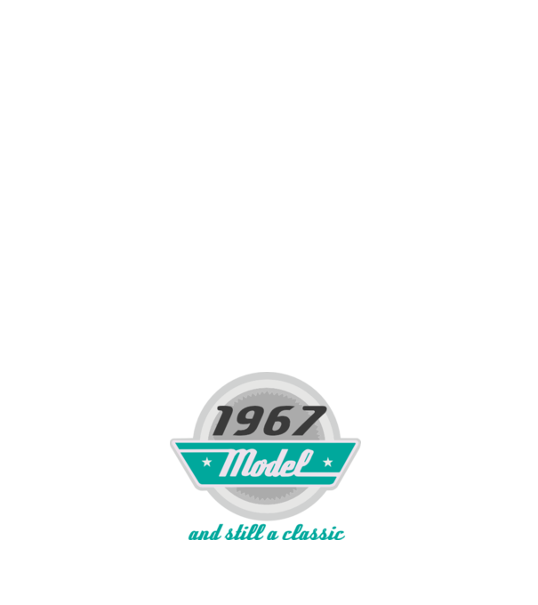 Model and still a classic - 1967 model alb pe tricou