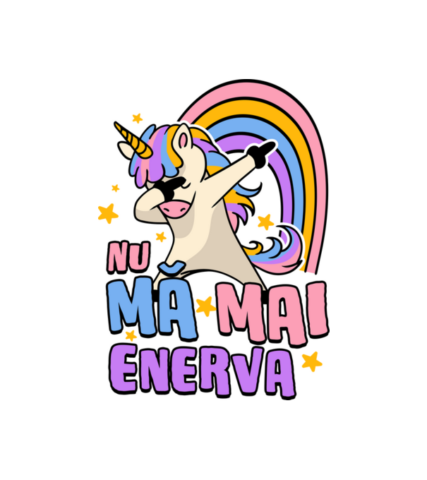 Nu mă mai enerva model negru pe tricou