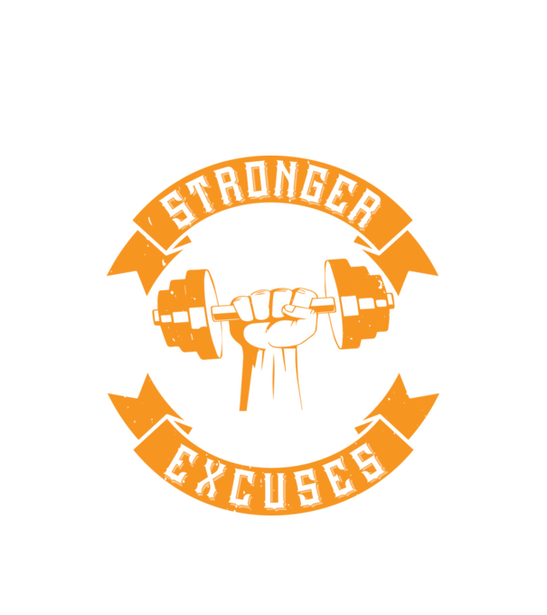 stronger than your excuses model alb pe tricou