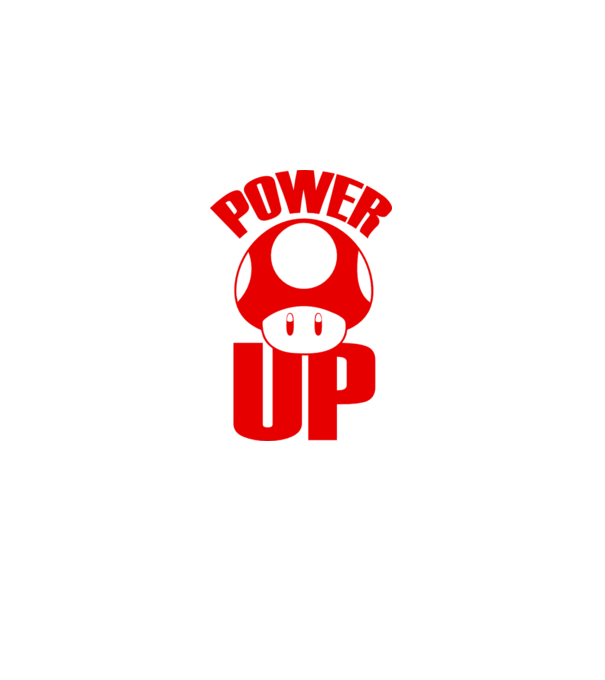 Power up model roz deschis pe tricou