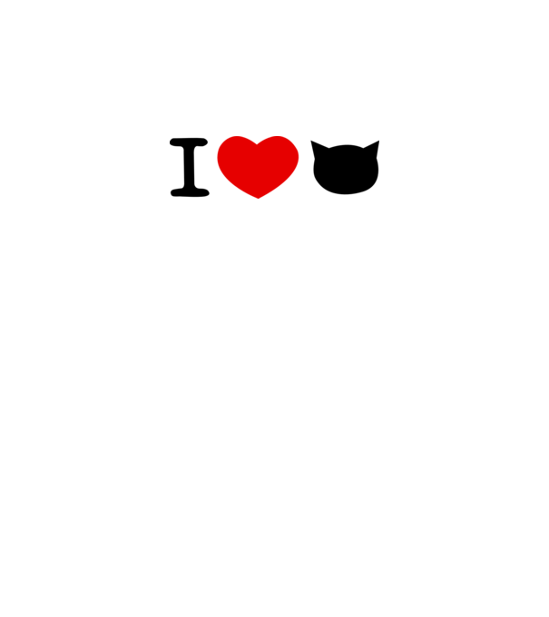 I love Pisică model galben neon pe tricou