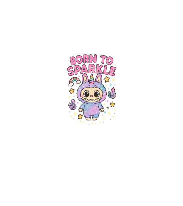 Born to sparkle model negru pe tricou