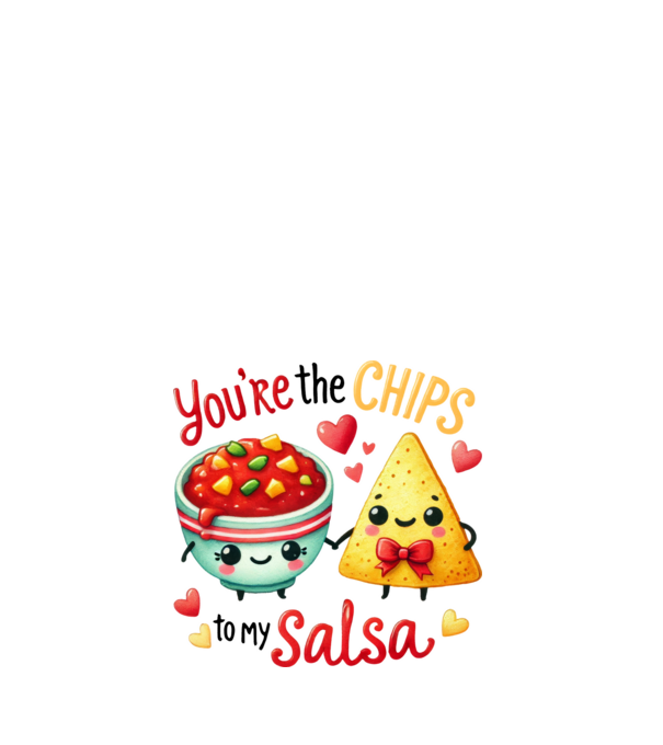 Chips to my Salsa model alb pe tricou