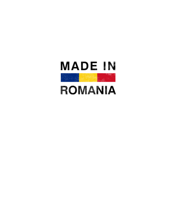 made in romania model negru pe tricou