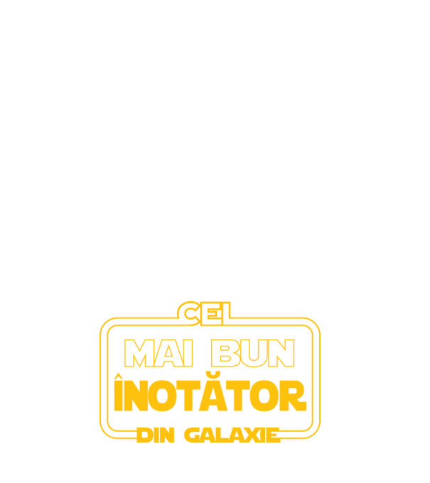 Cel mai bun înotător din în galaxie model negru pe tricou