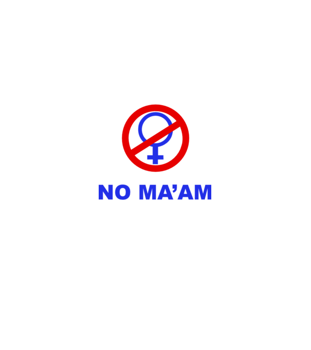 No maam eleje model alb pe tricou