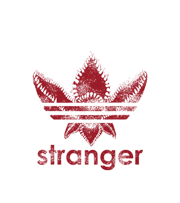 stranger things logo model alb pe tricou