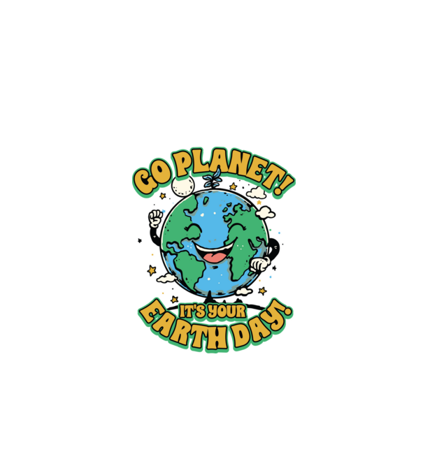 Go planet model alb pe tricou