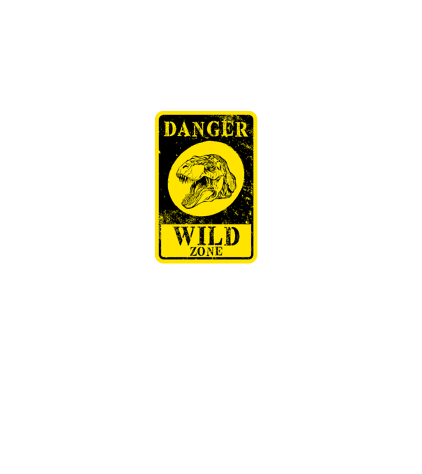 Danger wild zone model negru pe tricou