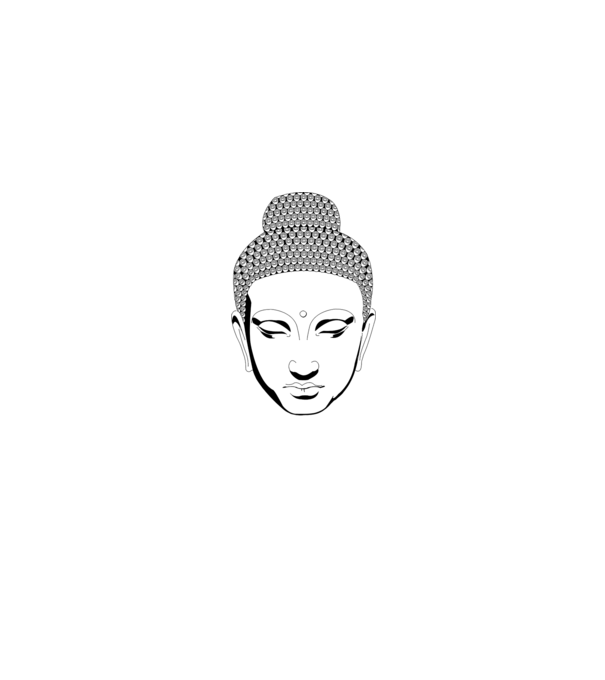 buddhas head model mentă pe tricou